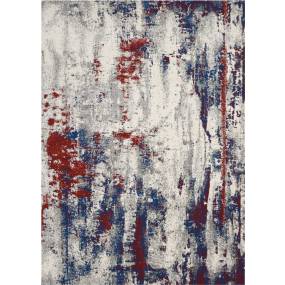 Maxell 5' x 7' Grey Abstract Area Rug - Nourison MAE15