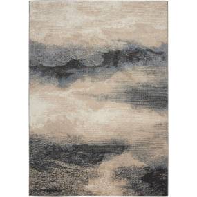 Maxell 8'x11' Grey and Ivory Stormcloud Oversized Abstract Rug - Nourison MAE06