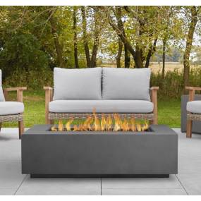 Aegean Large Rectangle Propane Gas Fire Table in Weathered Slate w/ Natural Gas Conversion Kit - Real Flame C9813LP-WSLT