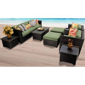 Barbados 10 Piece Outdoor Wicker Patio Furniture Set 10c in Cilantro - TK Classics Barbados-10C-Cilantro