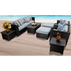 Barbados 10 Piece Outdoor Wicker Patio Furniture Set 10c in Spa - TK Classics Barbados-10C-Spa
