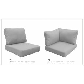 High Back Cushion Set for VENICE-06d in Grey - TK Classics CUSHIONS-VENICE-06d-GREY