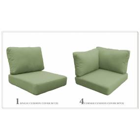 High Back Cushion Set for VENICE-06f in Cilantro - TK Classics CUSHIONS-VENICE-06f-CILANTRO