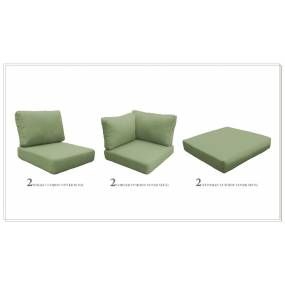 High Back Cushion Set for VENICE-07a in Cilantro - TK Classics CUSHIONS-VENICE-07a-CILANTRO