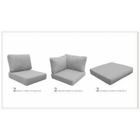 High Back Cushion Set for VENICE-07a in Grey - TK Classics CUSHIONS-VENICE-07a-GREY