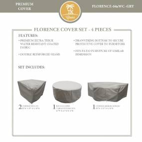 FLORENCE-04a Protective Cover Set, in Grey - TK Classics FLORENCE-04aWC-GRY