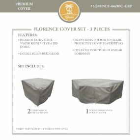 FLORENCE-04d Protective Cover Set, in Grey - TK Classics FLORENCE-04dWC-GRY