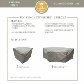 FLORENCE-04h Protective Cover Set, in Grey - TK Classics FLORENCE-04hWC-GRY