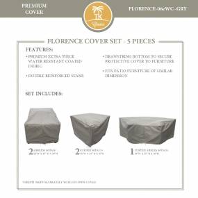 FLORENCE-06e Protective Cover Set, in Grey - TK Classics FLORENCE-06eWC-GRY