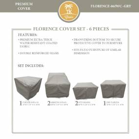 FLORENCE-06f Protective Cover Set, in Grey - TK Classics FLORENCE-06fWC-GRY