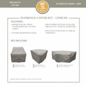 FLORENCE-06l Protective Cover Set, in Grey - TK Classics FLORENCE-06lWC-GRY