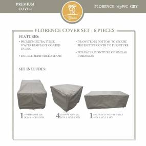 FLORENCE-06p Protective Cover Set, in Grey - TK Classics FLORENCE-06pWC-GRY