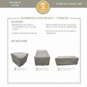 FLORENCE-07b Protective Cover Set, in Grey - TK Classics FLORENCE-07bWC-GRY