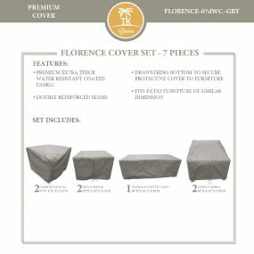 FLORENCE-07d Protective Cover Set, in Grey - TK Classics FLORENCE-07dWC-GRY