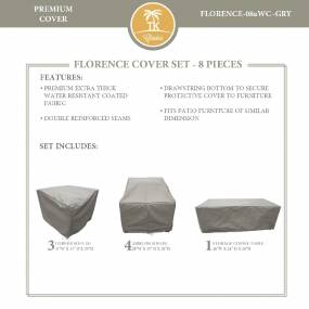 FLORENCE-08a Protective Cover Set, in Grey - TK Classics FLORENCE-08aWC-GRY