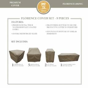FLORENCE-09b Protective Cover Set in Beige - TK Classics FLORENCE-09bWC