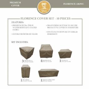 FLORENCE-10b Protective Cover Set in Beige - TK Classics FLORENCE-10bWC