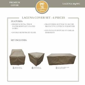 LAGUNA-06p Protective Cover Set in Beige - TK Classics LAGUNA-06pWC