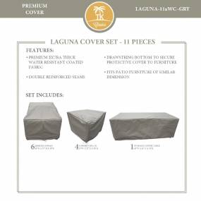 LAGUNA-11a Protective Cover Set, in Grey - TK Classics LAGUNA-11aWC-GRY