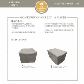 MONTEREY-03a Protective Cover Set, in Grey - TK Classics MONTEREY-03aWC-GRY