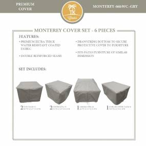 MONTEREY-06b Protective Cover Set, in Grey - TK Classics MONTEREY-06bWC-GRY