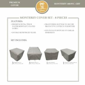 MONTEREY-08b Protective Cover Set, in Grey - TK Classics MONTEREY-08bWC-GRY