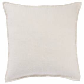 Jaipur Living Blanche Solid Ivory Poly Throw Pillow 22 inch - PLW103298