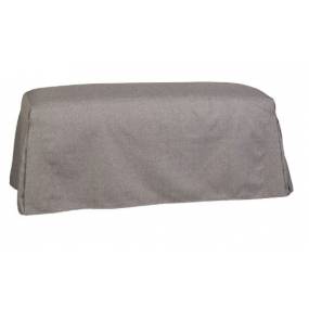 Pleated Bench Slipcover in Bentley Charcoal - Leffler Home 21000-26-55-01