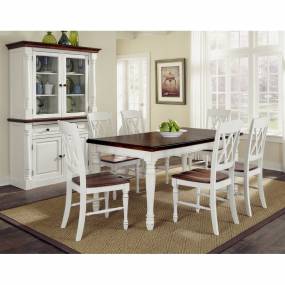 Monarch Rectangular Dining Table and Six Double X-back Chairs - Homestyles Furniture 5020-309