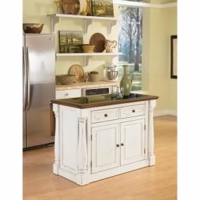 Monarch Antiqued White Kitchen Island - Homestyles Furniture 5021-94