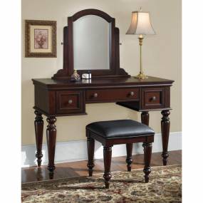 Lafayette Cherry Vanity Table and Bench - Homestyles Furniture 5537-72
