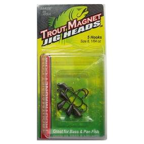 1/64 oz Black 5 pc. Trout Magnet Replacement Jig Heads - Leland's Lures 87498