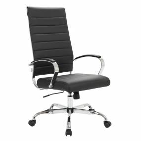 LeisureMod Benmar High-Back Home Leather Office Chair - LeisureMod BOT19BLL