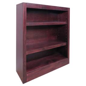  3 Shelf Wood Bookcase, 36 inch Tall, Cherry Finish - Concepts in Wood MI3036-C
