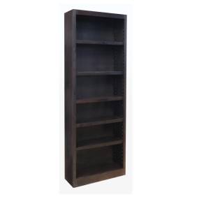  6 Shelf Wood Bookcase, 84 inch Tall, Espresso Finish - Concepts in Wood MI3084-E