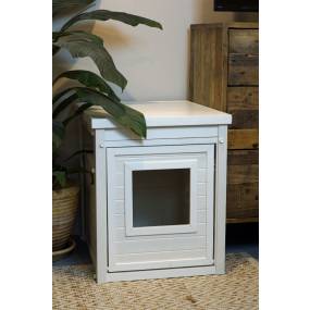 LitterLoo Litter Box Cover, End Table in Antique White - New Age Pet EHLB801-04