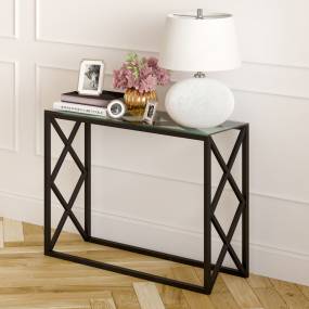 Dixon Blackened Bronze Console Table - Hudson & Canal AT0113