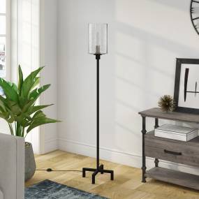 Panos floor lamp with seeded glass - Hudson & Canal FL0011