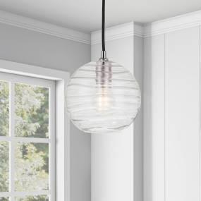 Wayve pendant in polished nickel - Hudson & Canal PD0079