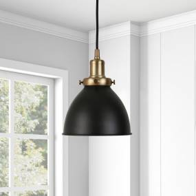 Madison pendant in blackened bronze and brass - Hudson & Canal PD0080