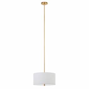 Ellis Brass Pendant with Fabric Shade - Hudson & Canal PD0619