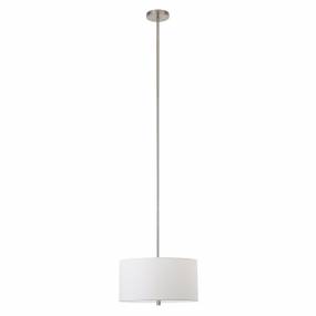 Ellis Brushed Nickel Pendant with Fabric Shade - Hudson & Canal PD0620