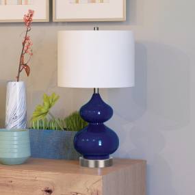 Katrin table lamp in navy blue - Hudson & Canal TL0037