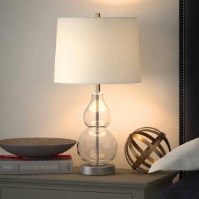 Katrina petite table lamp in clear glass - Hudson & Canal TL0042