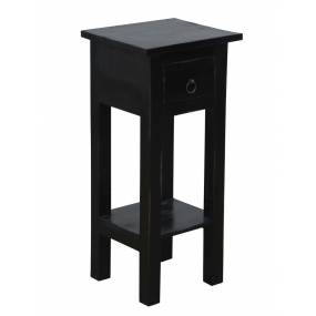 Sunset Trading Cottage Narrow Side Table In Distressed  In Antique Black - Sunset Trading CC-TAB1792LD-AB
