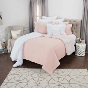 Lydia Pink 106" x 92" Quilt ( King In lydia Pink ) - Rizzy Home QLTBQ4520PI001692