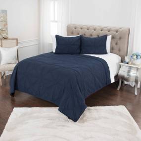 Simpson Indigo 106" x 92" Quilt ( Maddux Place In Simpson Indigo King ) - Rizzy Home QLTBQ4709IN001692