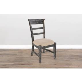 Marina Black Sand Side Chair, Cushion Seat - Sunny Designs 1604BS