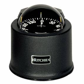 GlobeMaster Compass - Pedestal Mount - Black - 5 Degree Card 12V - Ritchie SP-5-B