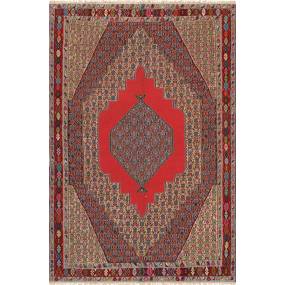 Pasargad Home Vintage Azerbaijan Colletion Hand-Woven Lamb's Wool Area Rug- 6' 7" X 9'10" - Pasargad Home 000413